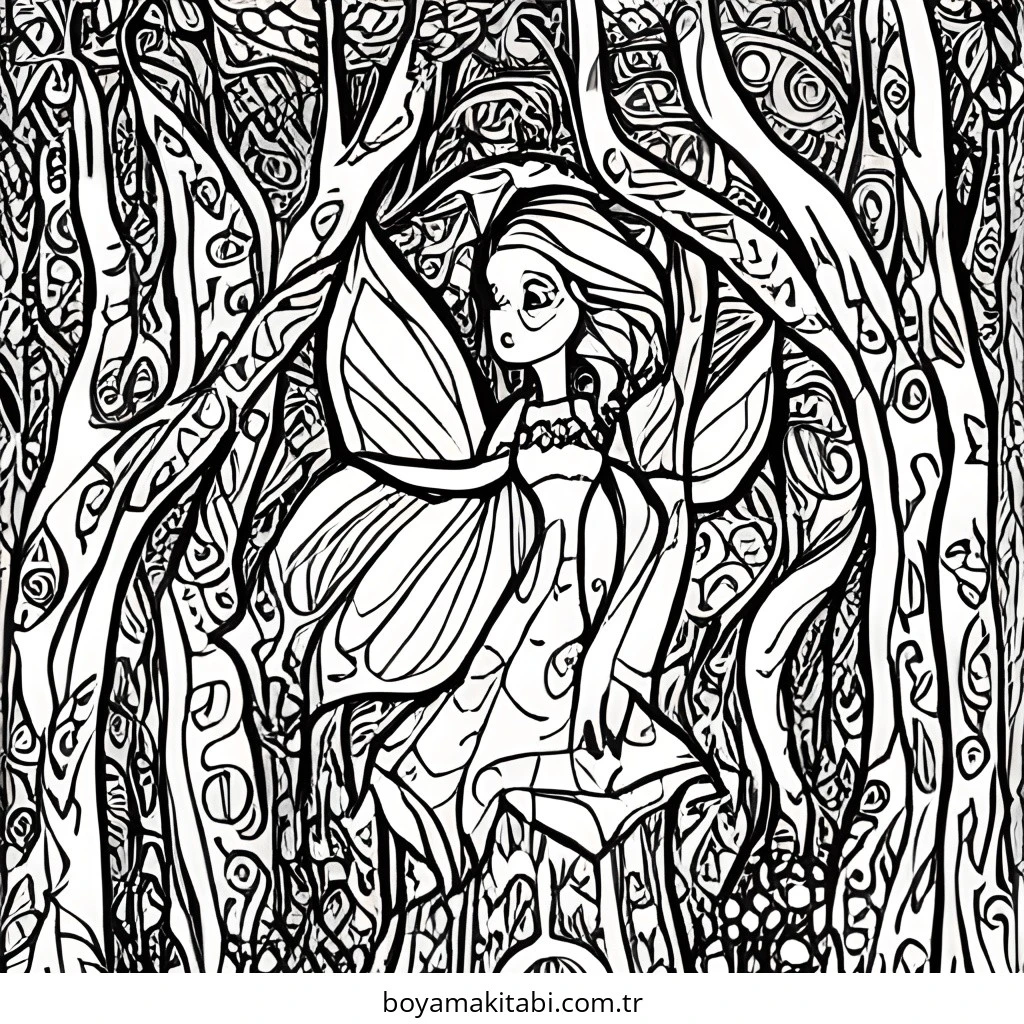 Enchanted Forest boyama sayfası #18 – doğum günü partisi aktivitesi, ekran süresine alternatif