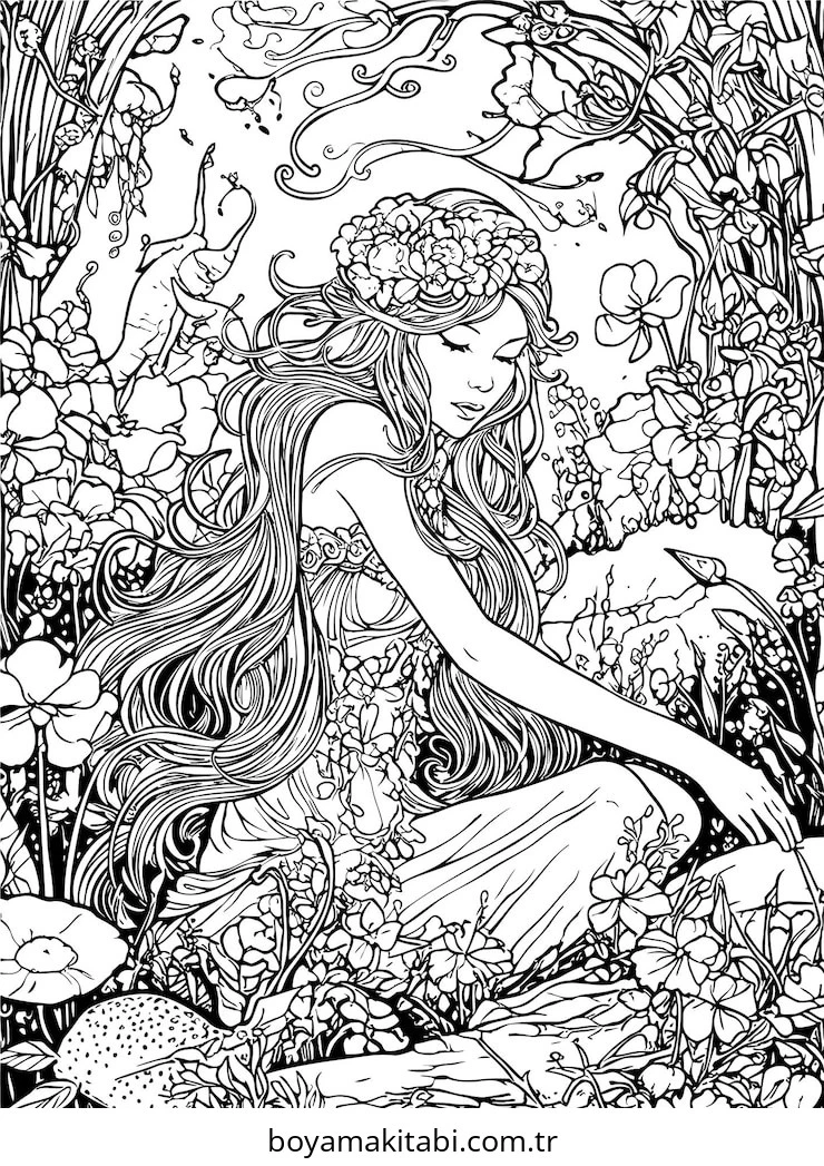Enchanted Forest boyama sayfası #19 – sınıf etkinliği, kolay indirilebilir