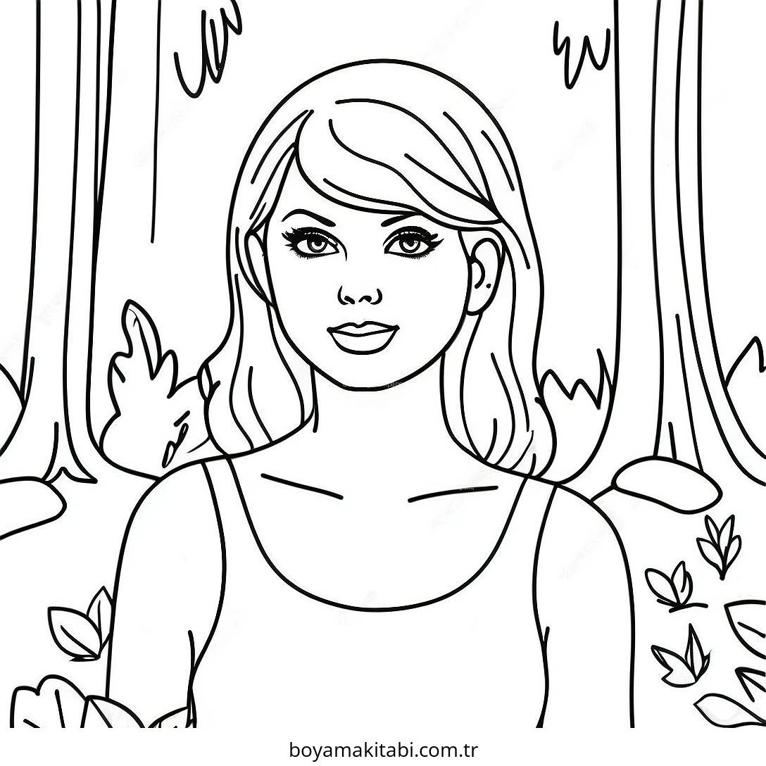 Enchanted Forest boyama sayfası – çocuklar için, çizgi film temalı