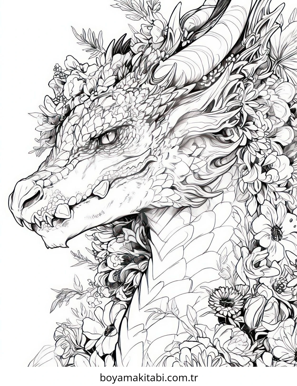 Fantasy Dragon  boyama sayfası – eğitici aktivite, yaratıcılık