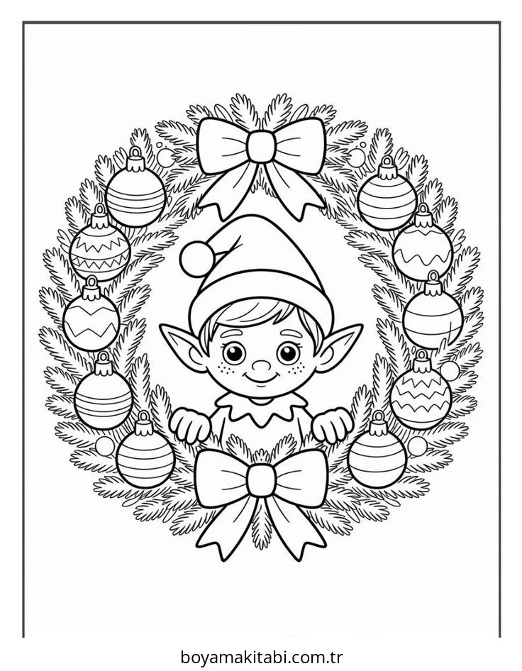 Elf boyama sayfası – yaratıcılığı geliştirir, keyifli zaman