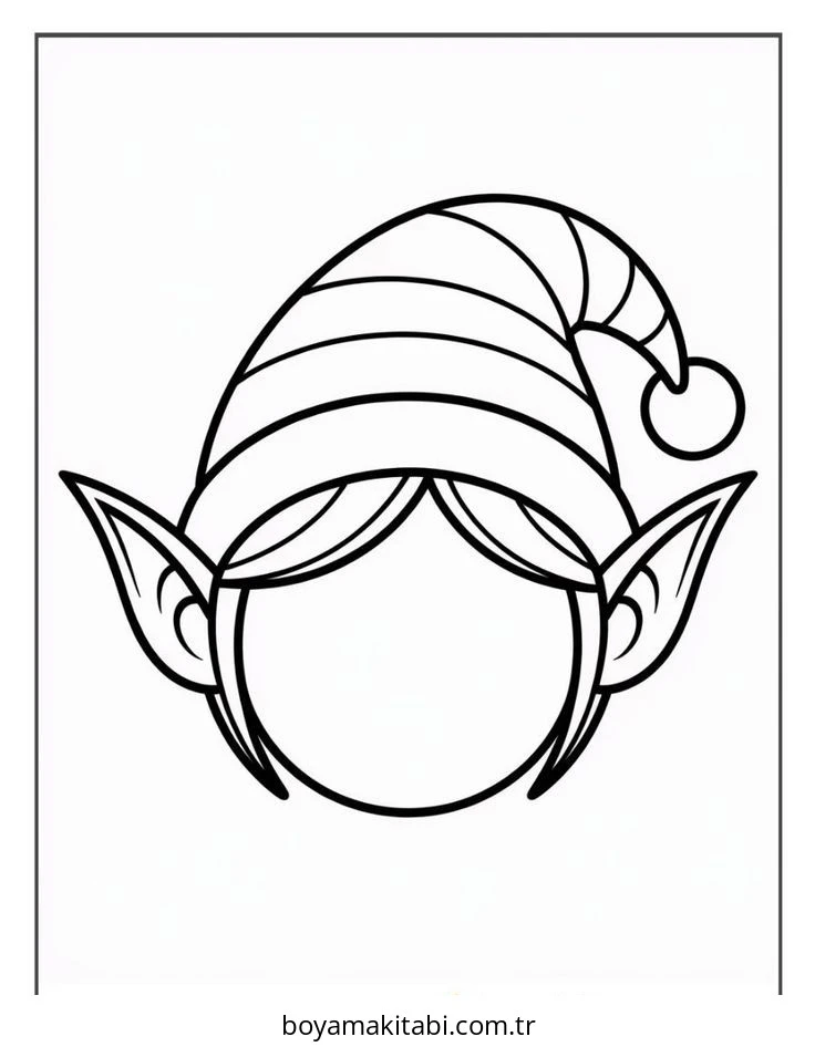 Elf boyama sayfası – PDF indir, sevimli karakter