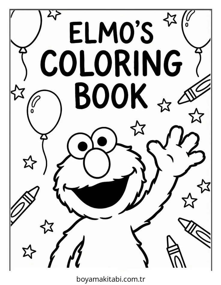 Elmo boyama sayfası – eğitici aktivite, yaratıcılık
