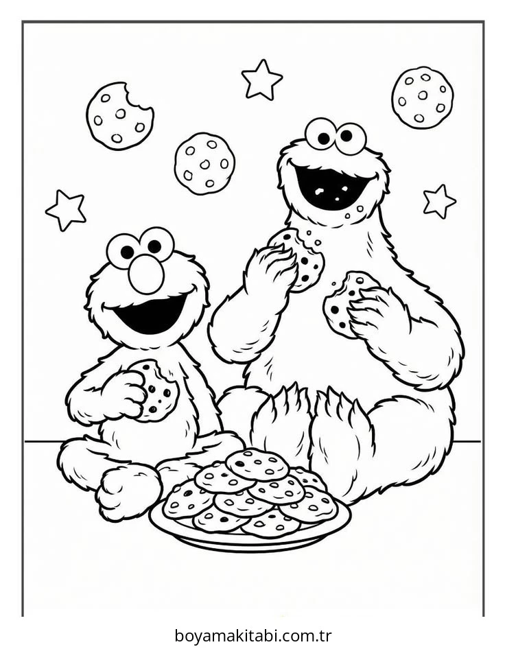 Elmo boyama sayfası – sanatsal çalışma, çocuklar için