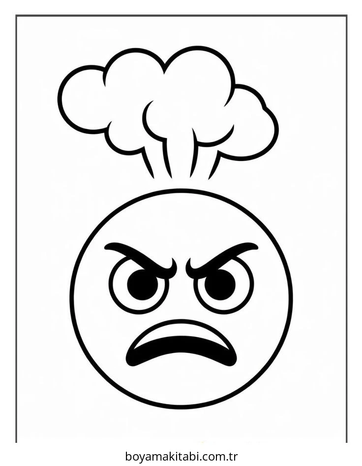 Emoji boyama sayfası – çocuklar için, çizgi film temalı