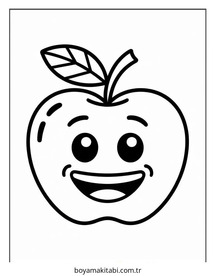 Emoji boyama sayfası – kolay boyama, eğitici aktivite
