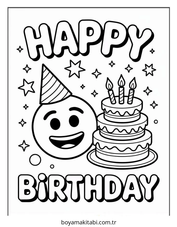 Emoji boyama sayfası – eğlenceli etkinlik, el becerilerini geliştirir