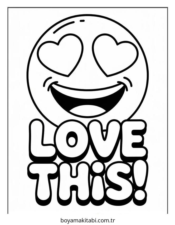 Emoji boyama sayfası – kolay boyama, eğitici aktivite