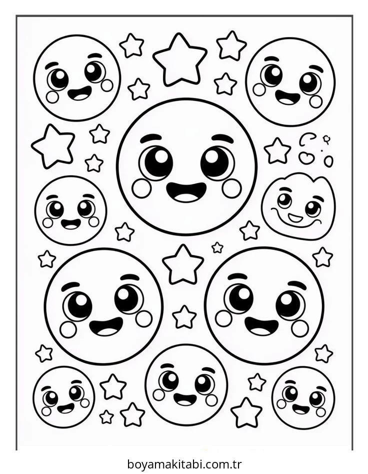 Emoji boyama sayfası – boyama etkinliği, çocuk aktivitesi
