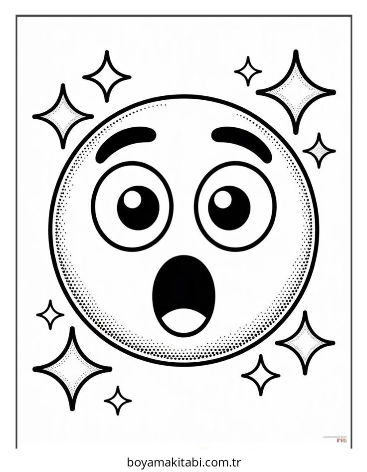 Emoji boyama sayfası – boyama çalışması, yaratıcılığı geliştirir