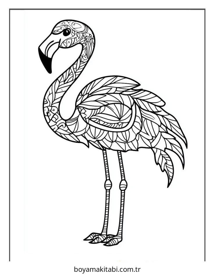 Flamingo boyama sayfası – ücretsiz yazdır, boyama etkinliği