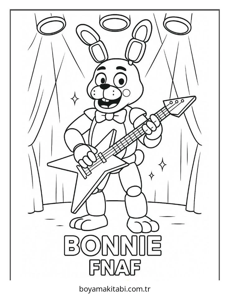 FNAF boyama sayfası – yaratıcılığı geliştirir, keyifli zaman