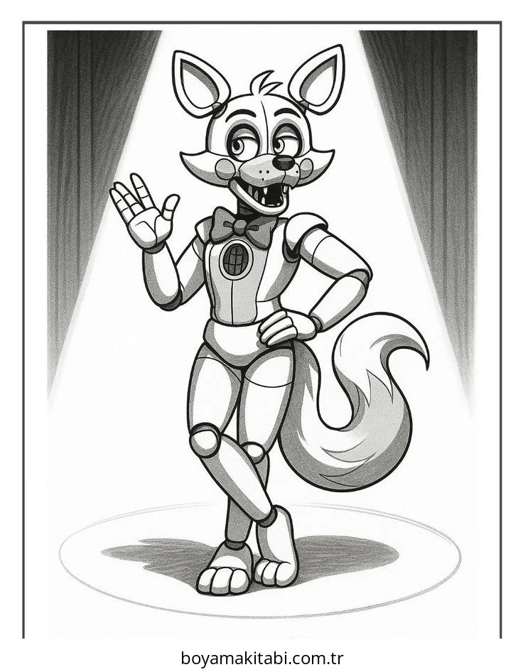 FNAF boyama sayfası – okul öncesi, evde etkinlik