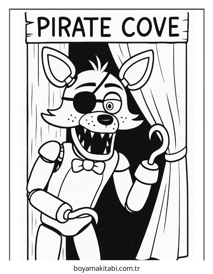 FNAF boyama sayfası – boyama etkinliği, çocuk aktivitesi