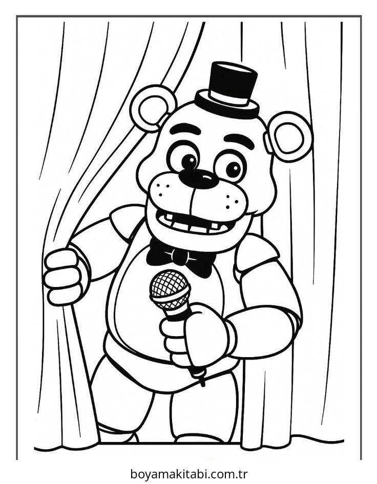 FNAF boyama sayfası – eğitici aktivite, yaratıcılık