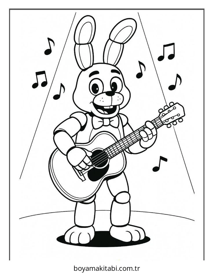 FNAF boyama sayfası – sanatsal çalışma, çocuklar için