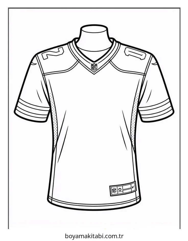 Amerikan Futbolu boyama sayfası – çocuk aktivitesi, PDF indir