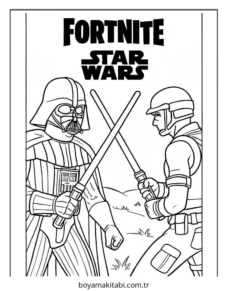 Fortnite boyama sayfası – PDF indir, sevimli karakter