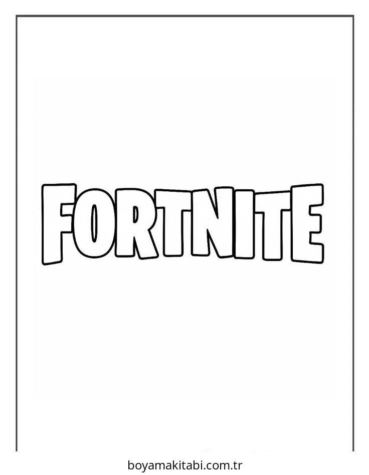 Fortnite boyama sayfası – PDF indir, sevimli karakter