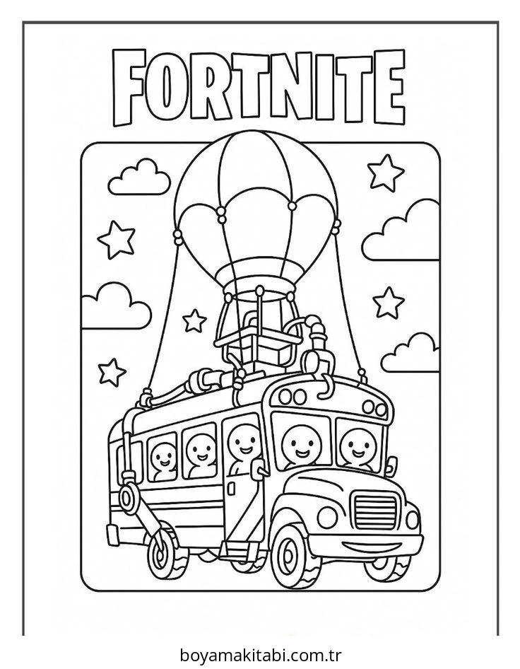 Fortnite boyama sayfası – kolay boyama, eğitici aktivite