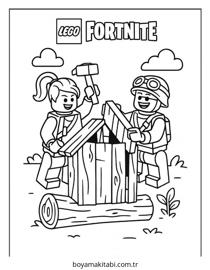 Fortnite boyama sayfası – eğlenceli etkinlik, el becerilerini geliştirir