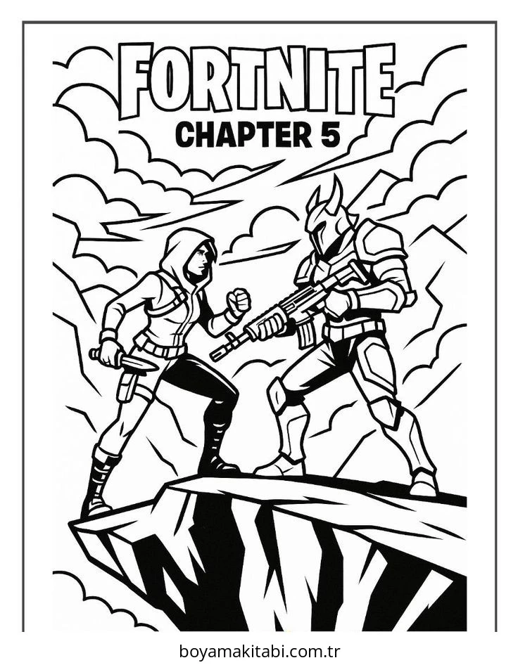Fortnite boyama sayfası – okul öncesi, evde etkinlik
