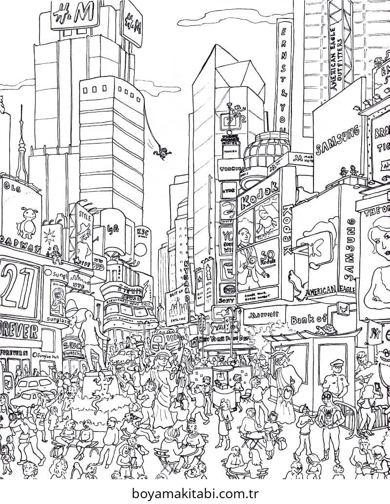 Future City boyama sayfası – ücretsiz yazdır, boyama etkinliği