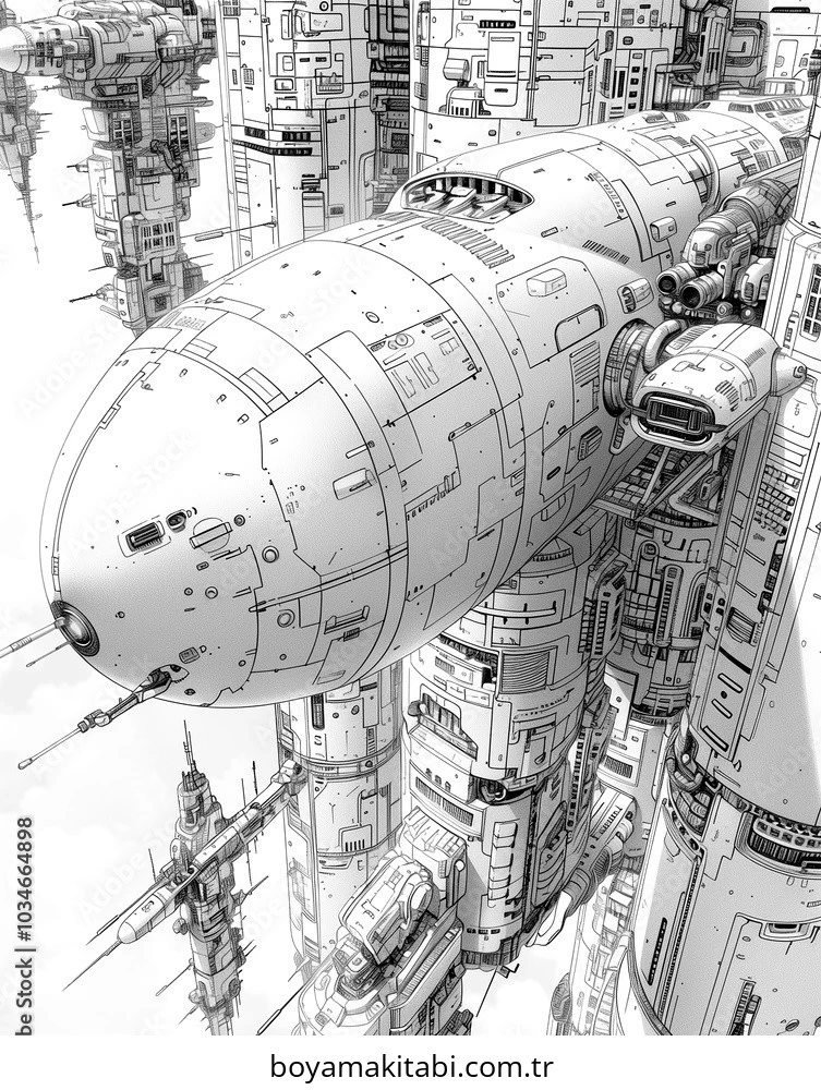 Future City boyama sayfası – el becerilerini geliştirir, boyama çalışması