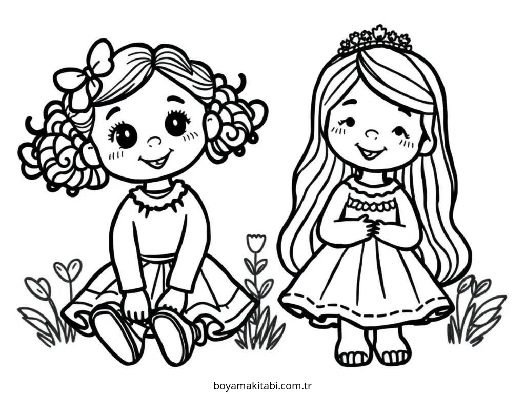 Galaxy Girl boyama sayfası – PDF indir, sevimli karakter