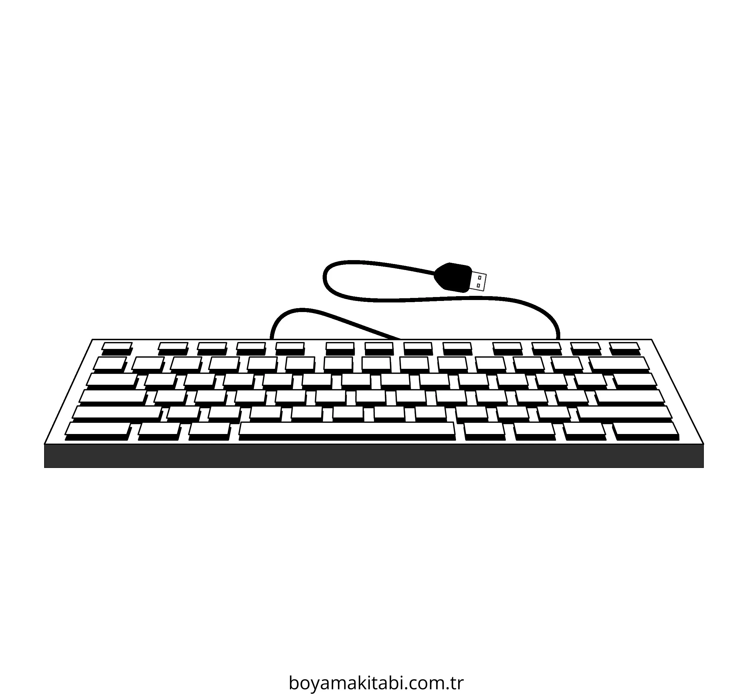 Klavye boyama sayfası – boyama çalışması, yaratıcılığı geliştirir
