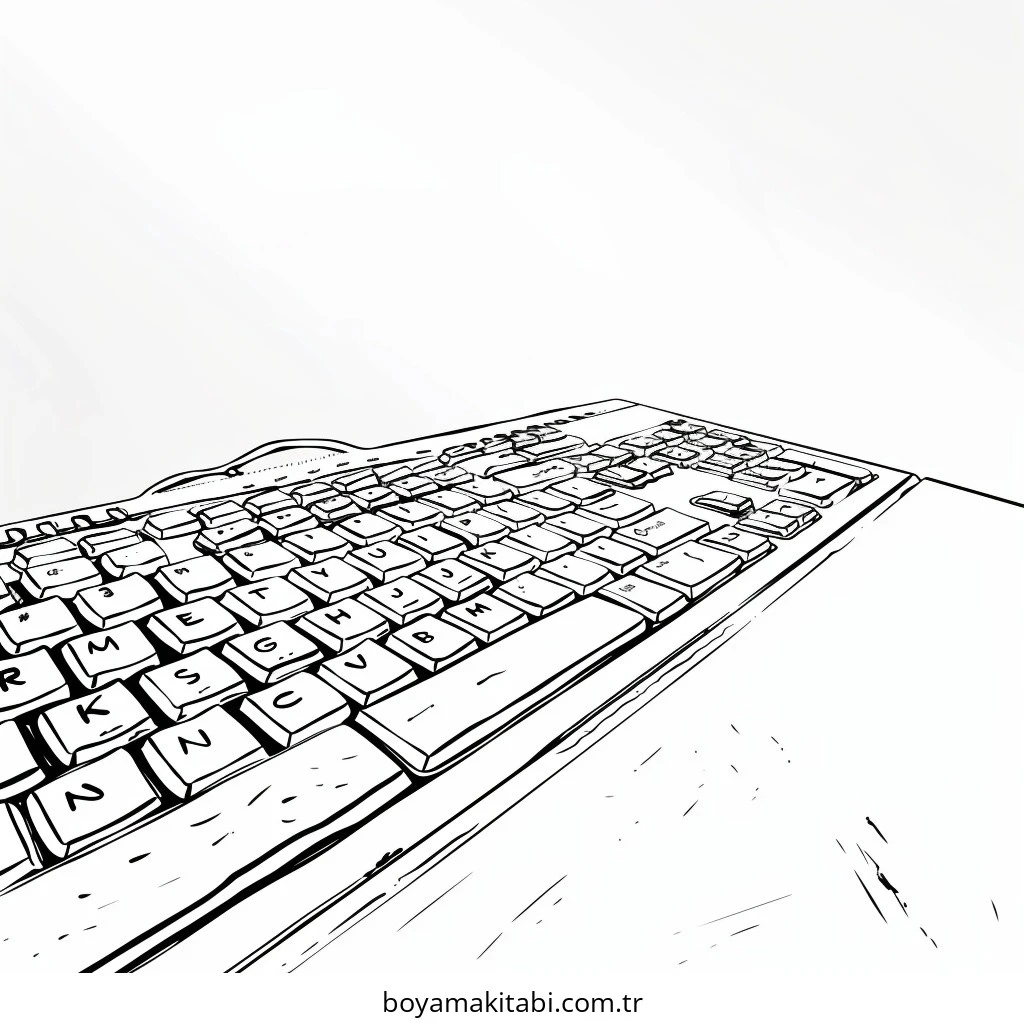 Klavye boyama sayfası – eğitici aktivite, yaratıcılık