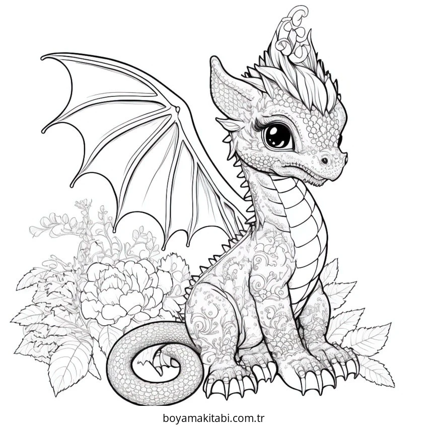 Mythical Creatures boyama sayfası – çocuk aktivitesi, PDF indir