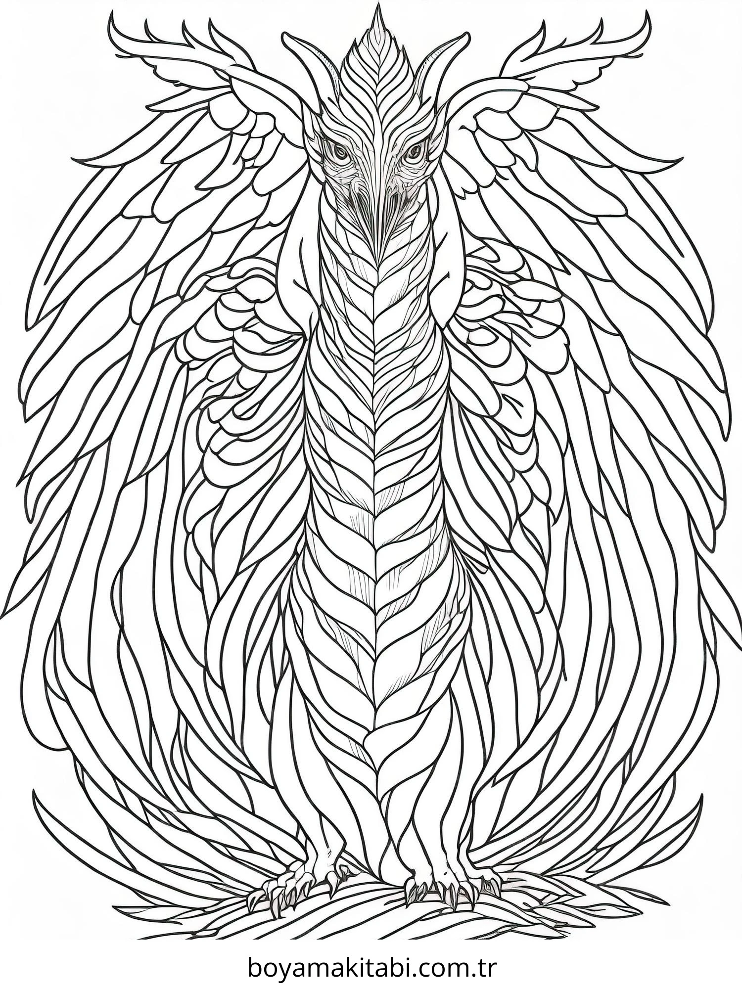 Mythical Creatures boyama sayfası – renkli çizimler, okul öncesi