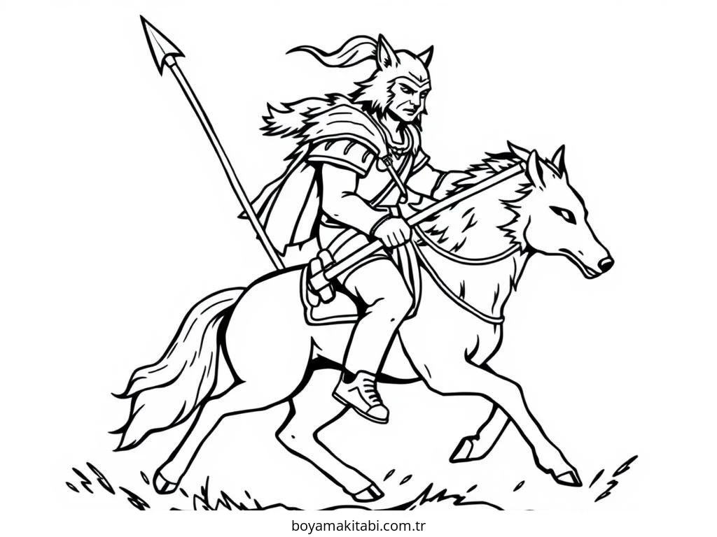 Mythical Creatures boyama sayfası – boyama etkinliği, çocuk aktivitesi