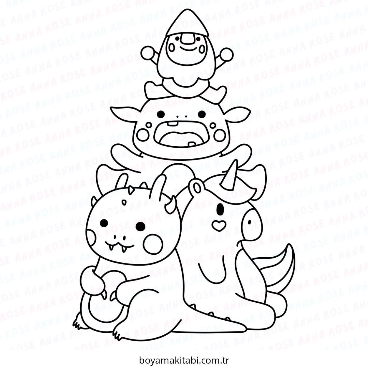 Mythical Creatures boyama sayfası – boyama çalışması, yaratıcılığı geliştirir