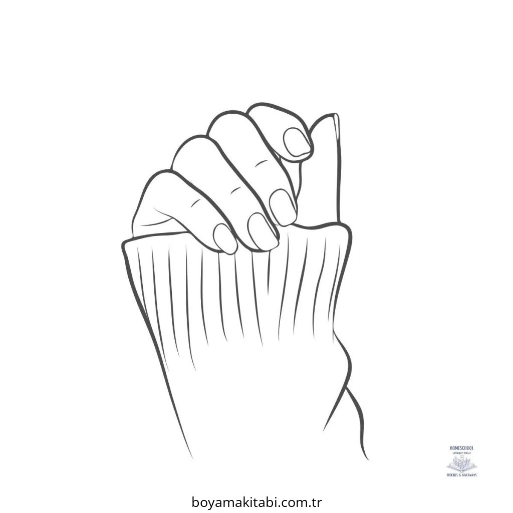 Nails boyama sayfası – çizgi film temalı, basit çizim