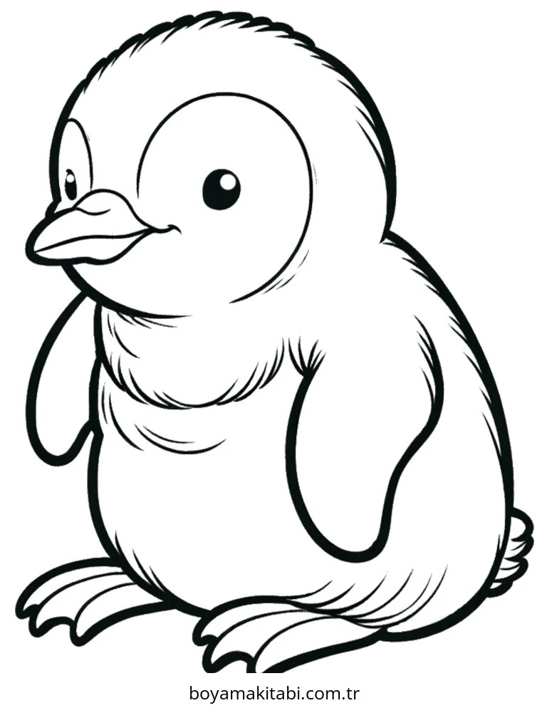 Penguen boyama sayfası – boyama etkinliği, çocuk aktivitesi