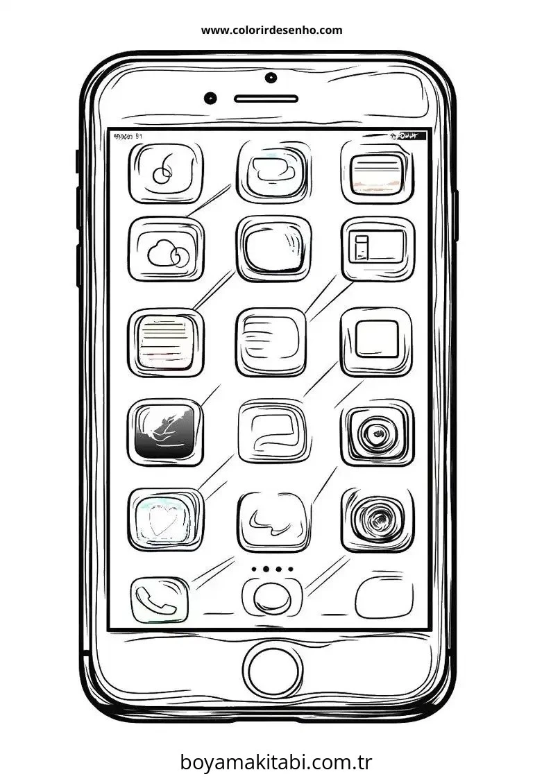 Telefon boyama sayfası #10 – doğum günü partisi aktivitesi, ekran süresine alternatif
