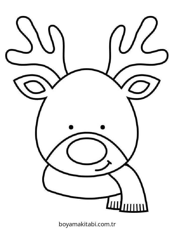 Reindeer boyama sayfası – keyifli zaman, renkli çizimler