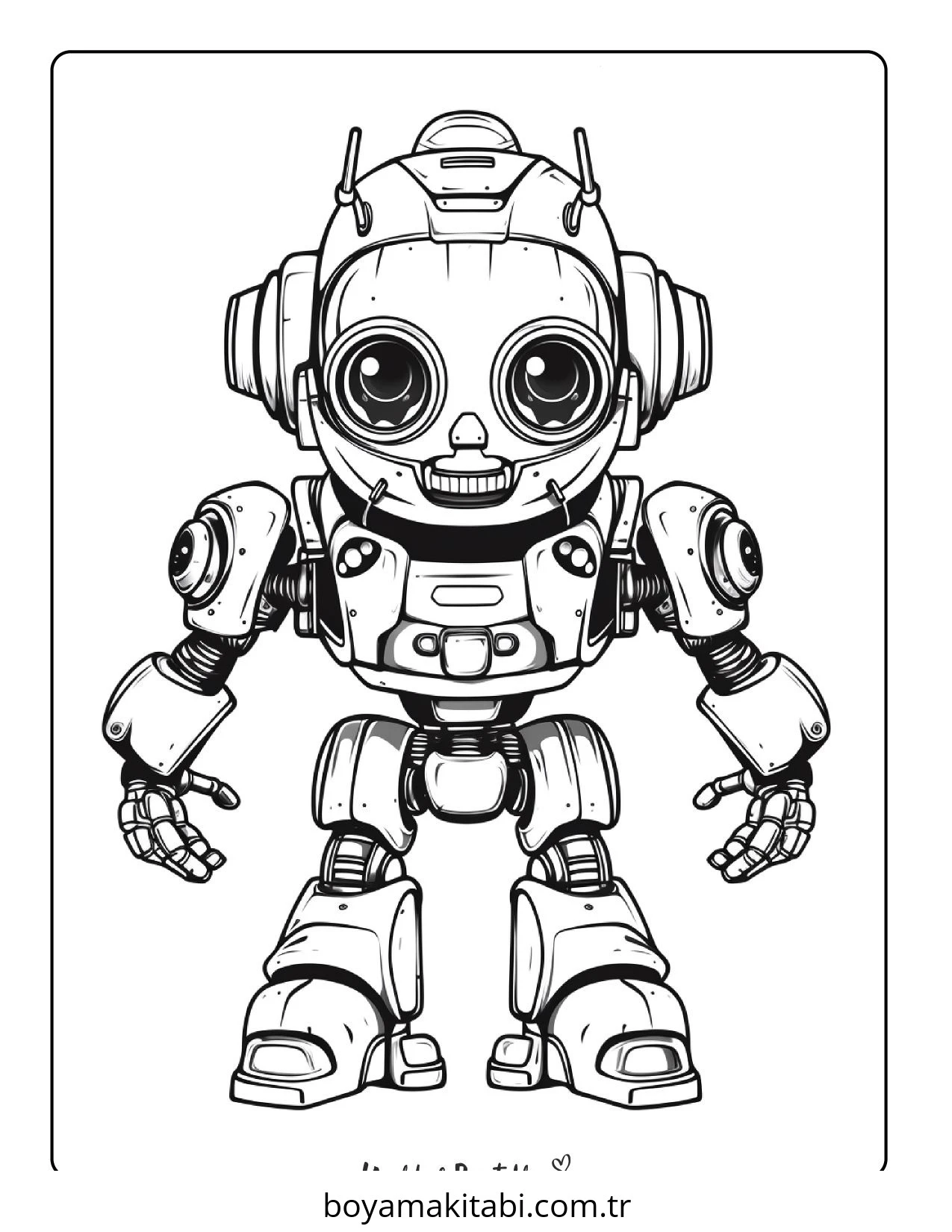 Robot Dog boyama sayfası – PDF indir, sevimli karakter