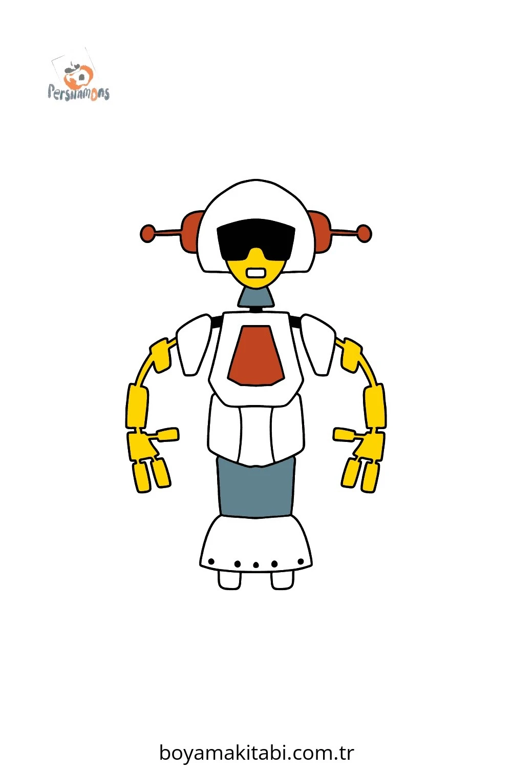 Robot Girl boyama sayfası – boyama çalışması, yaratıcılığı geliştirir
