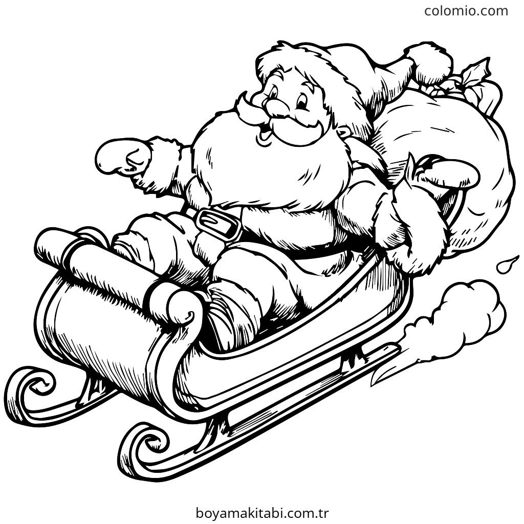 Santa Claus boyama sayfası – çocuklar için, çizgi film temalı