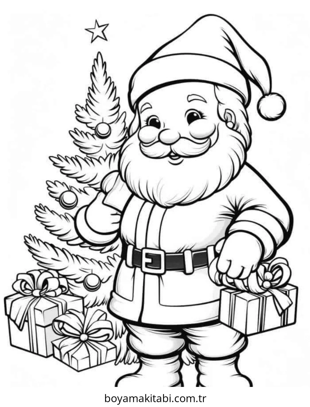 Santa Claus boyama sayfası – boyama etkinliği, çocuk aktivitesi