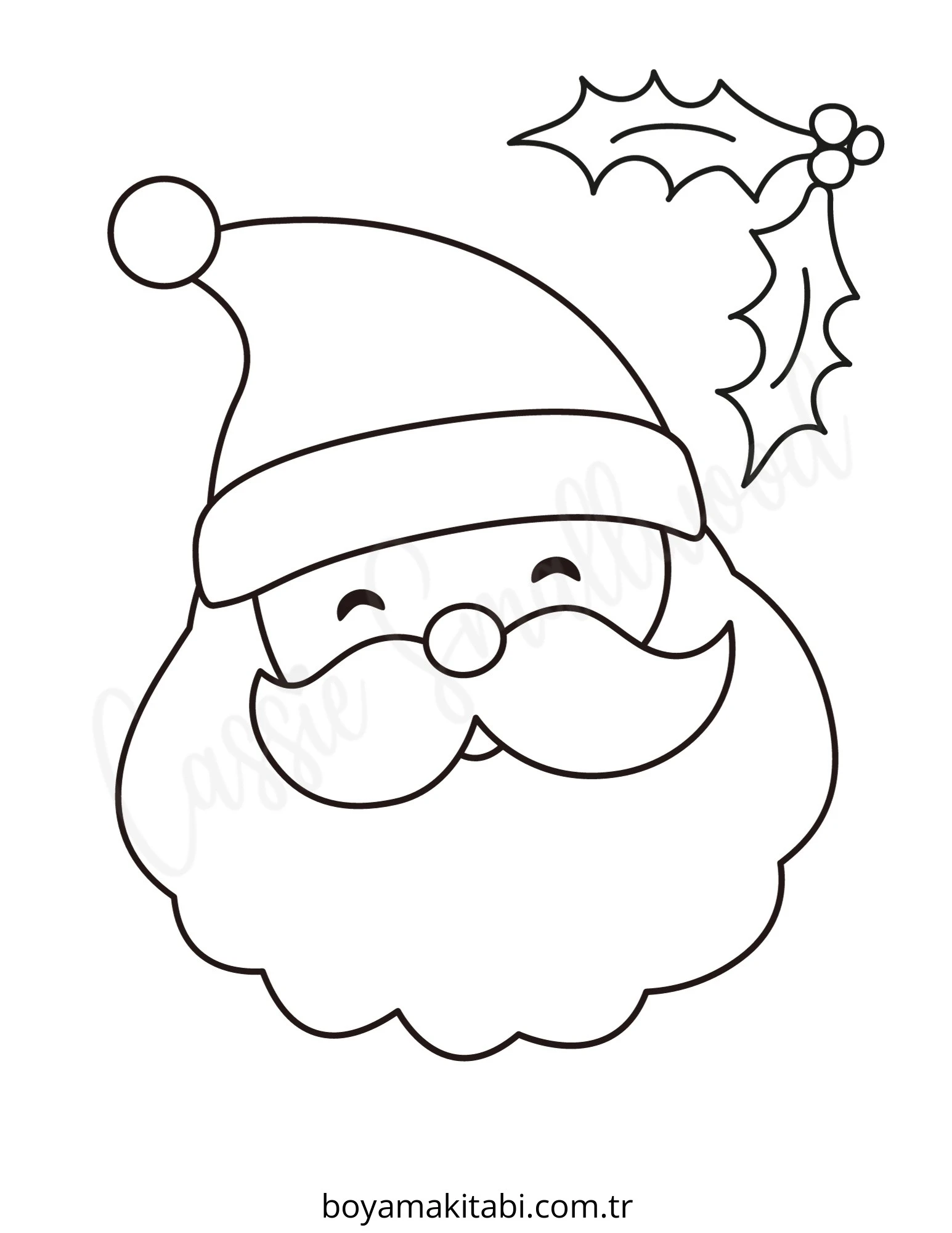 Santa Claus boyama sayfası – yaratıcılık, eğlenceli etkinlik
