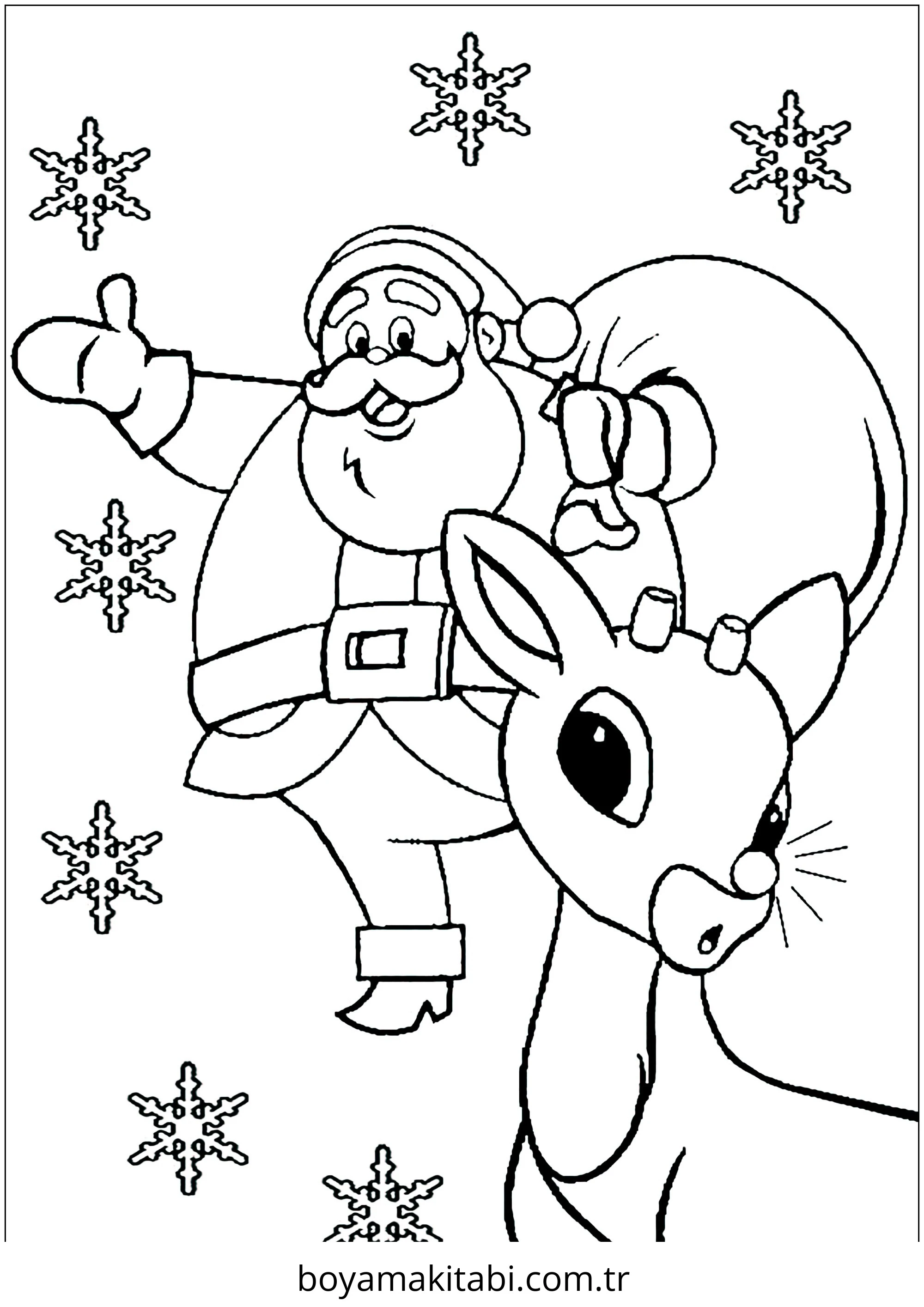 Santa Claus boyama sayfası – çocuklar için, çizgi film temalı