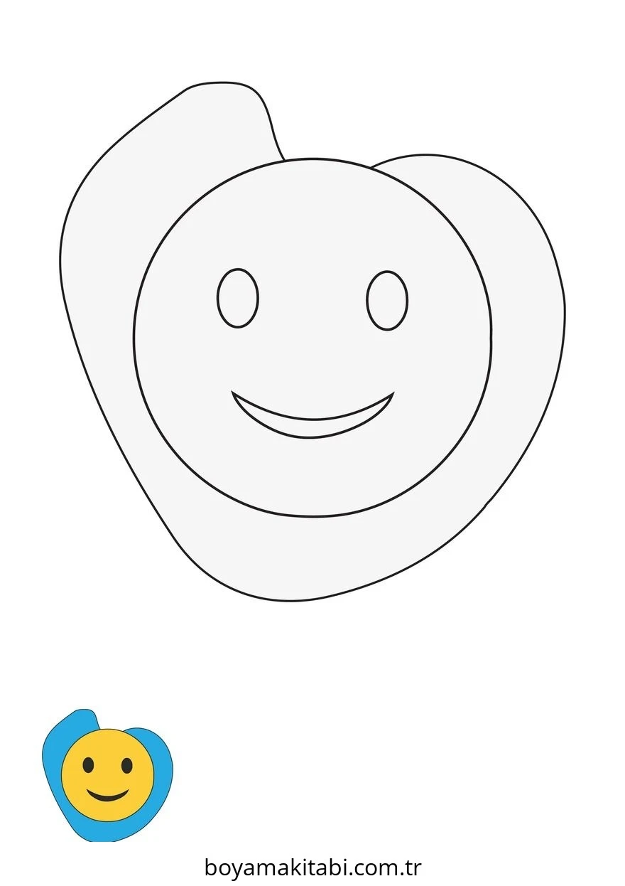 Emoji boyama sayfası – el becerilerini geliştirir, boyama çalışması