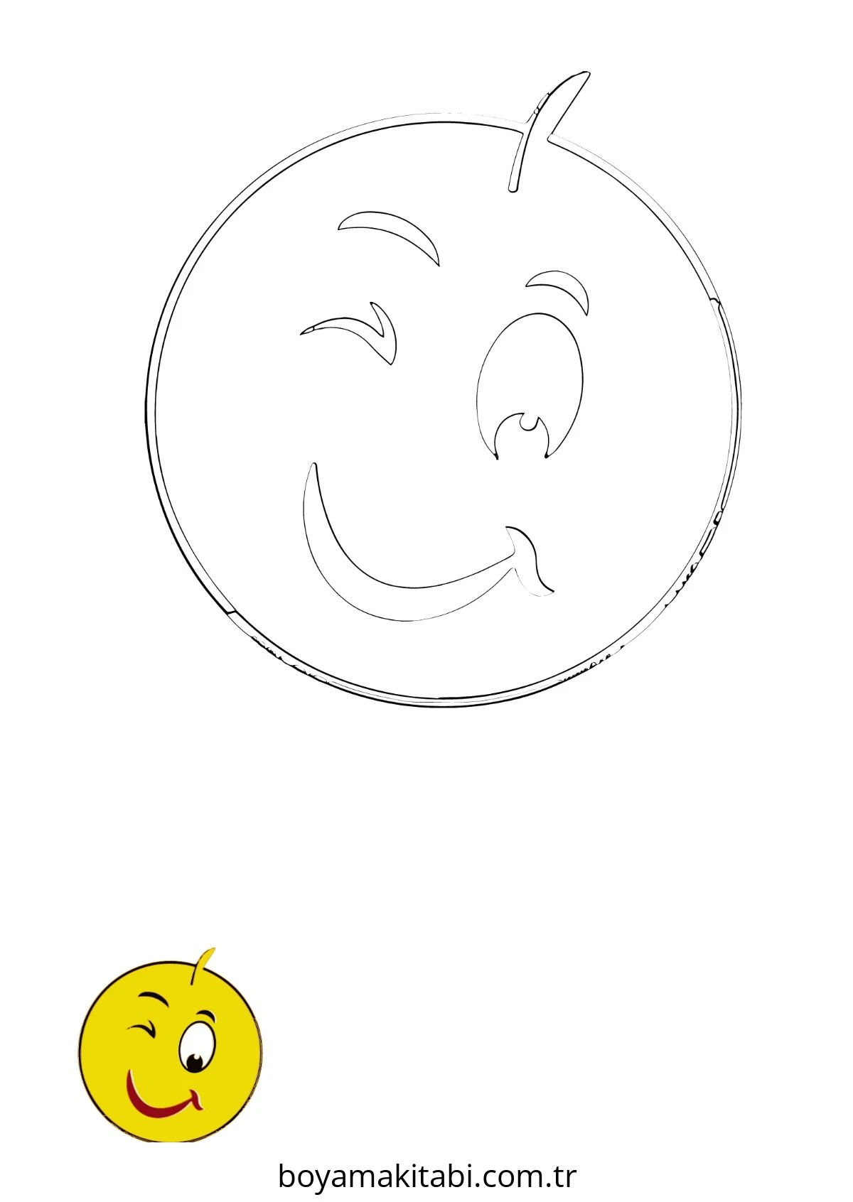 Emoji boyama sayfası – keyifli zaman, renkli çizimler
