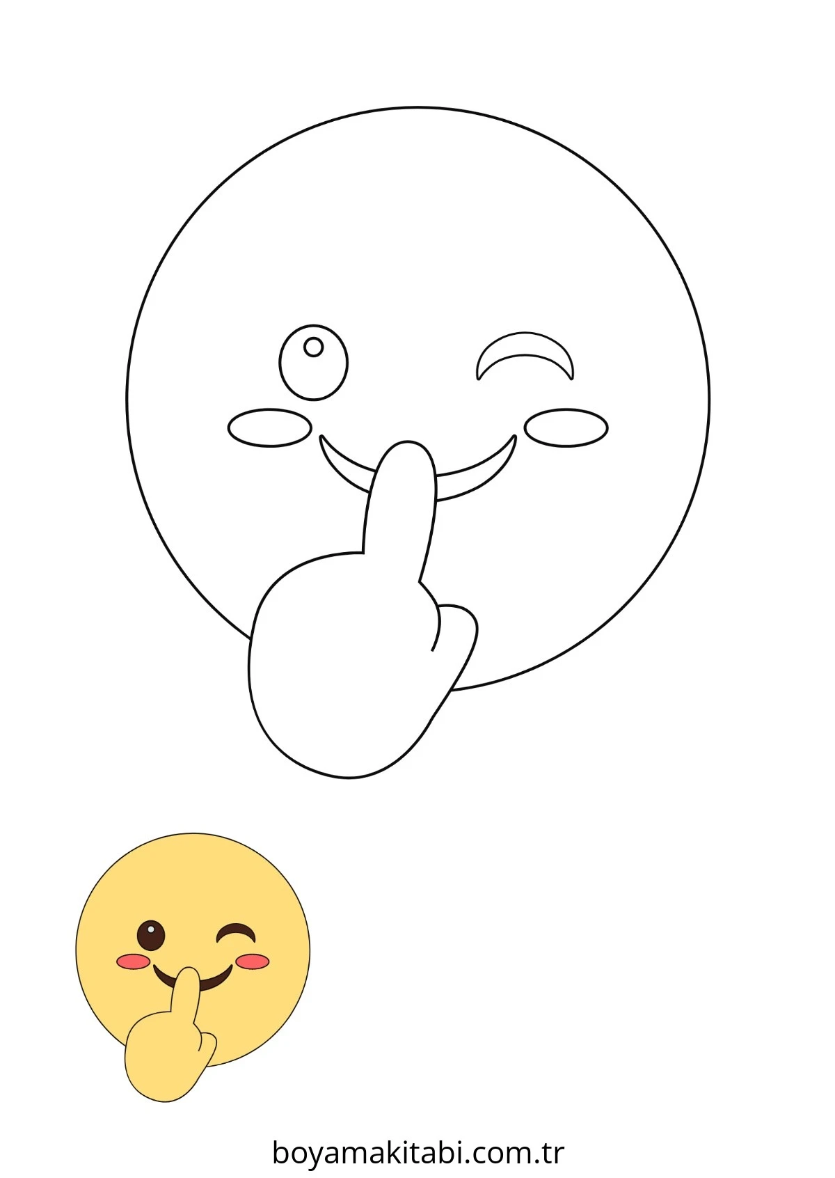 Emoji boyama sayfası – çocuk aktivitesi, PDF indir