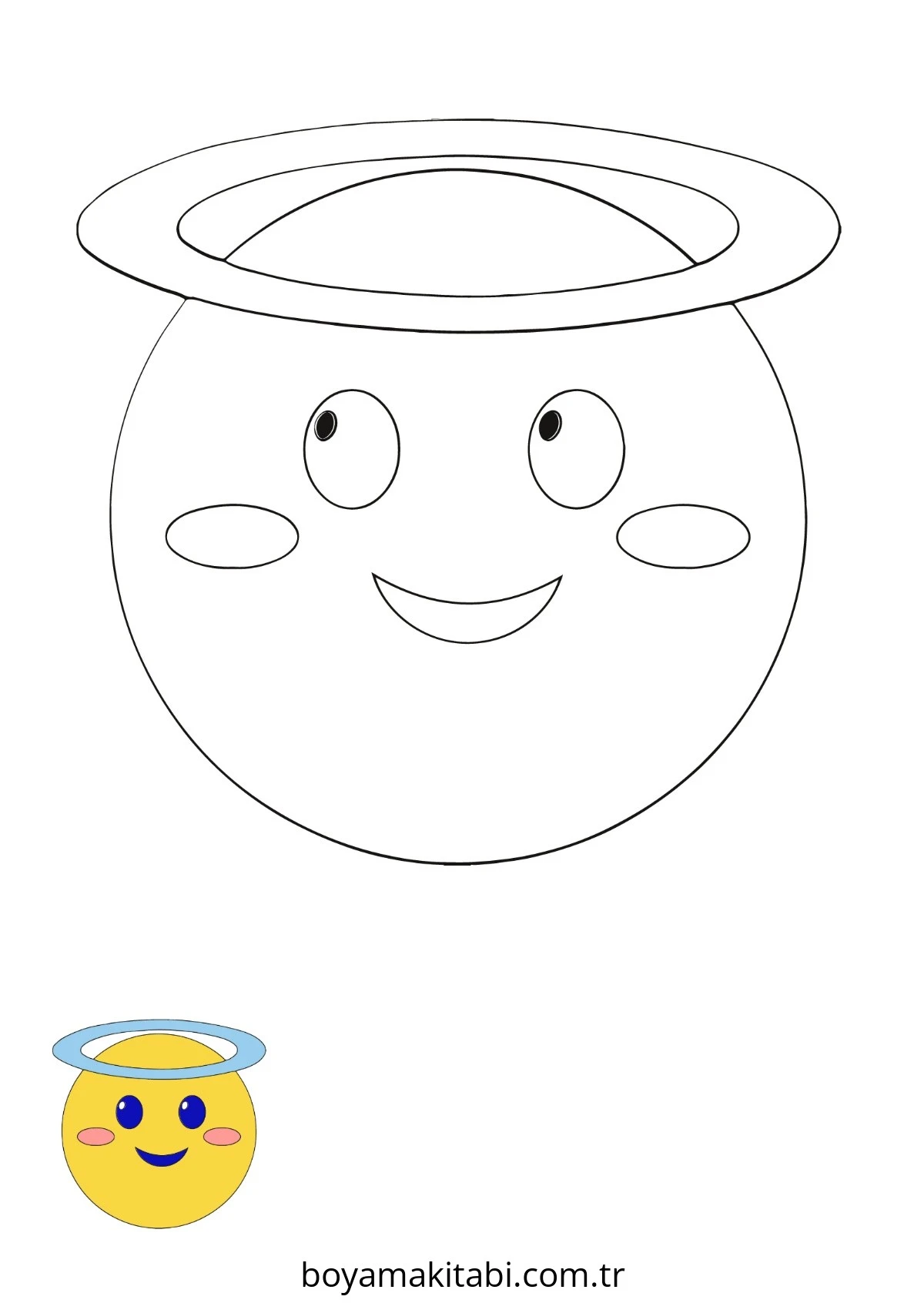 Emoji boyama sayfası – sanatsal çalışma, çocuklar için