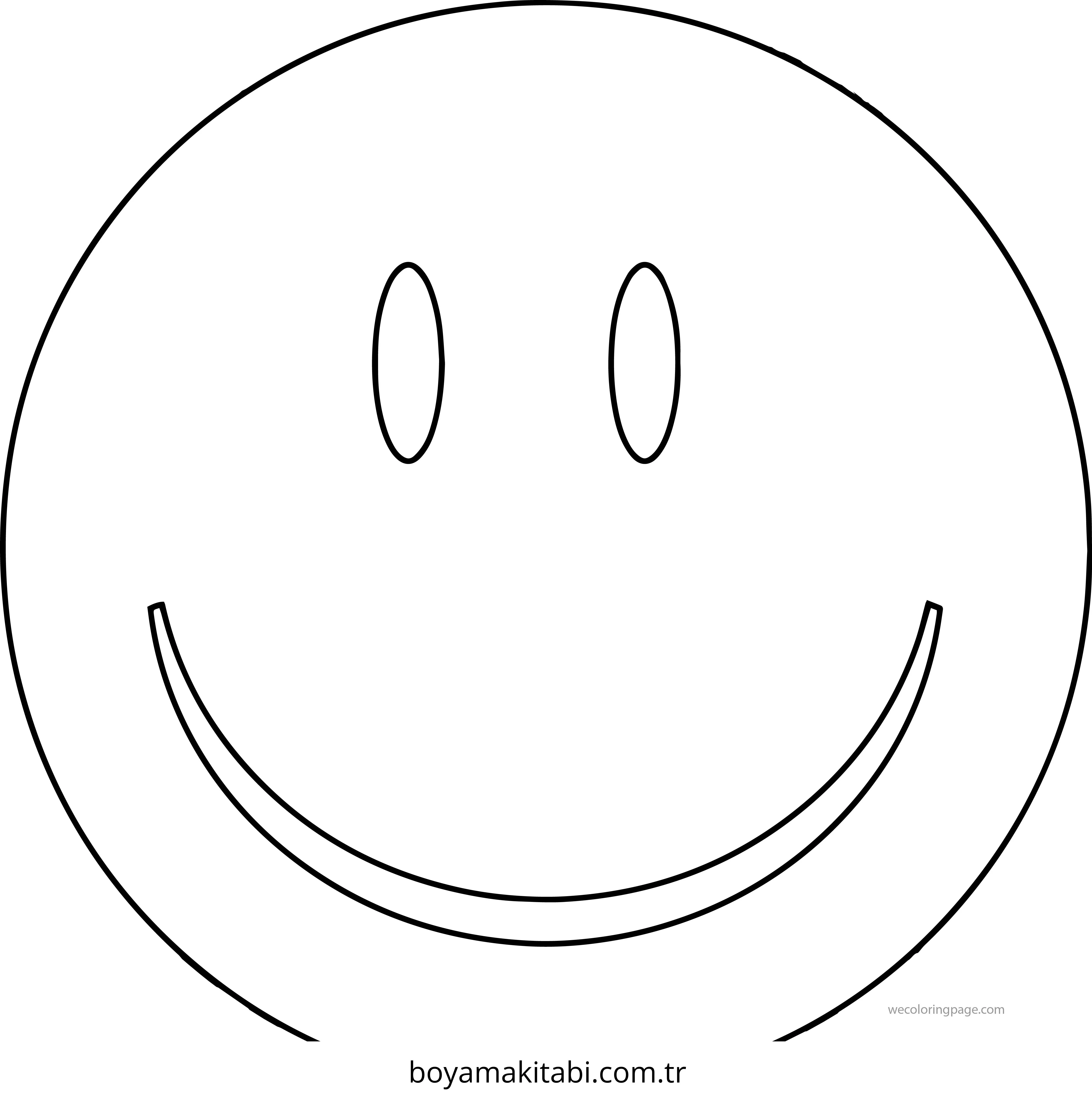 Emoji boyama sayfası – basit çizim, kolay boyama